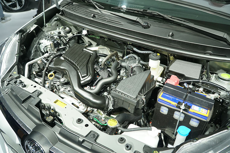 Phiên bản Toyota Wigo tại Việt Nam sở hữu động cơ 1KR-FE, 3 xy lanh, 12 van phun xăng điện tử, dung tích 1.0 L. Công suất 65 mã lực tại vòng tua 6.000 rpm và mô-men xoắn cực đại 89 Nm tại 4.400 rpm. Phiên bản cao nhất của xe sẽ được trang bị hộp số tự động 4 cấp, trong khi các bản còn lại dùng hộp số sàn 5 cấp. Dòng xe này chỉ có duy nhất lựa chọn hệ dẫn động cầu trước.