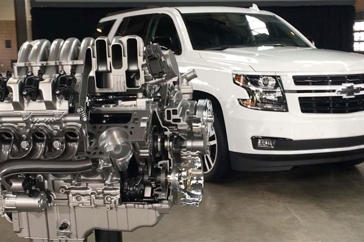 Động cơ này được kết hợp với hộp số tự động 10 cấp Hydra-Matic với tỉ số truyền nhỏ hơn giữa các cấp số và lớn hơn trong toàn bộ dải số. Điều này giúp dung hòa giữa khả năng tăng tốc và độ êm khi chạy trên cao tốc của chiếc xe.