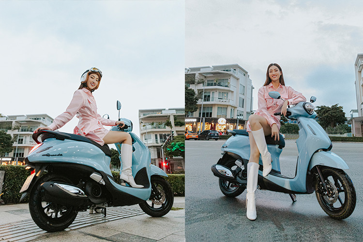 Hoa hau Luong Thuy Linh lua chon Yamaha Grande Hybrid du lich he-Hinh-4