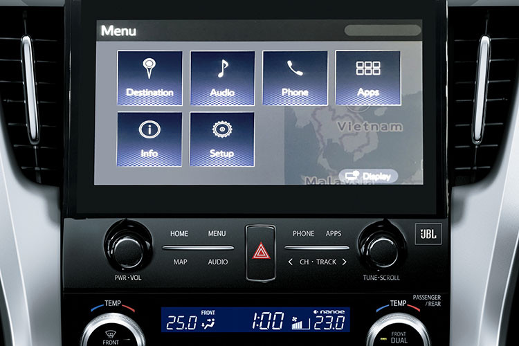 Ở phiên bản cải tiến này, Alphard 2021 thế hệ mới tại Việt Nam được trang bị thêm Camera 360, Hệ thống kiểm soát lực kéo (TRC) và Hệ thống theo dõi áp suất lốp (TPWS) nhằm hỗ trợ người lái và đảm bảo an toàn khi di chuyển trên mọi chuyến đi.