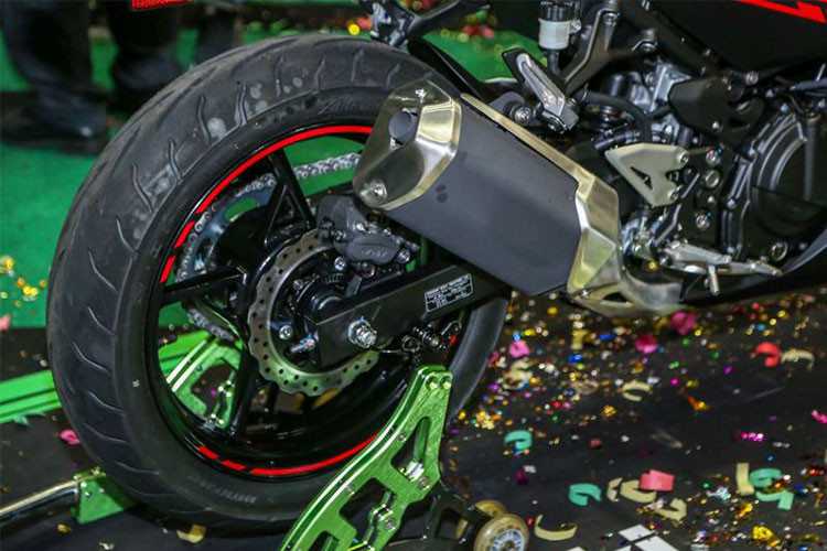 Về sức mạnh, Ninja 250 được trang bị động cơ xy lanh đôi, DOHC, 4 thì, làm mát bằng dung dịch, cho công suất 39 mã lực tại tua máy 12.500 vòng/phút và mômen xoắn cực đại 23,5 Nm tại tua máy 10.000 vòng/phút.