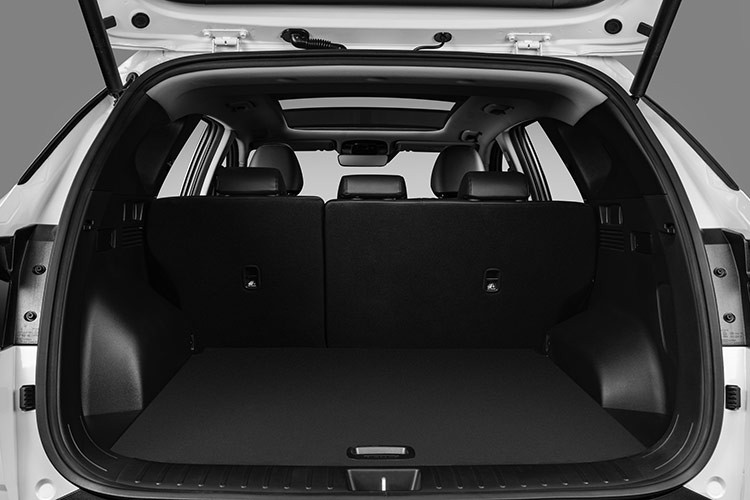 Phiên bản động cơ này đi kèm hộp số ly hợp kép 7 cấp DCT và hệ dẫn động 4 bánh toàn thời gian HTRAC. Các phiên bản New Tucson được trang bị Drive Mode 4 chế độ: Eco, Normal, Sport và chế độ My Drive tuỳ chỉnh chế độ vô lăng và chế độ lái tùy thuộc vào sở thích khách hàng. Riêng phiên bản Turbo với hệ dẫn động HTRAC được trang bị khoá visai trung tâm giúp tăng cường khả năng bám đường vượt địa hình.