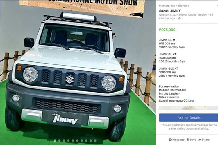 Cụ thể, đây là mức giá của cấu hình GL số sàn tiêu chuẩn. Cao cấp hơn một chút là bản GL số tự động có giá quy đổi tương đương 461,5 triệu đồng. Cuối cùng và cao nhất trong đội hình Jimny là bản GLX số tự động có giá xấp xỉ 484 triệu đồng. Tất cả khung giá trên chỉ là mức khởi điểm và chưa tính các gói phụ kiện, đồ chơi hay tùy chọn ngoài kèm theo.