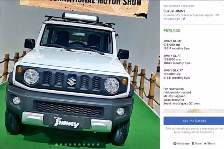 Cụ thể, đây là mức giá của cấu hình GL số sàn tiêu chuẩn. Cao cấp hơn một chút là bản GL số tự động có giá quy đổi tương đương 461,5 triệu đồng. Cuối cùng và cao nhất trong đội hình Jimny là bản GLX số tự động có giá xấp xỉ 484 triệu đồng. Tất cả khung giá trên chỉ là mức khởi điểm và chưa tính các gói phụ kiện, đồ chơi hay tùy chọn ngoài kèm theo.
