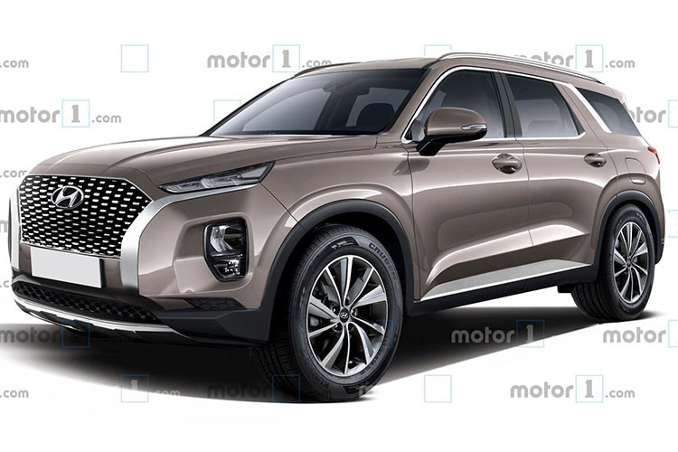 Những hình ảnh được cho là phiên bản sản xuất của chiếc SUV cỡ lớn Hyundai Palisade hoàn toàn mới vừa được hé lộ trên trang Motor1. Qua những hình ảnh cho thấy, chiếc xe Palisade có khá nhiều nét tương đồng với Santa Fe và được ví von là chiếc Santa Fe ”phiên bản béo”.
