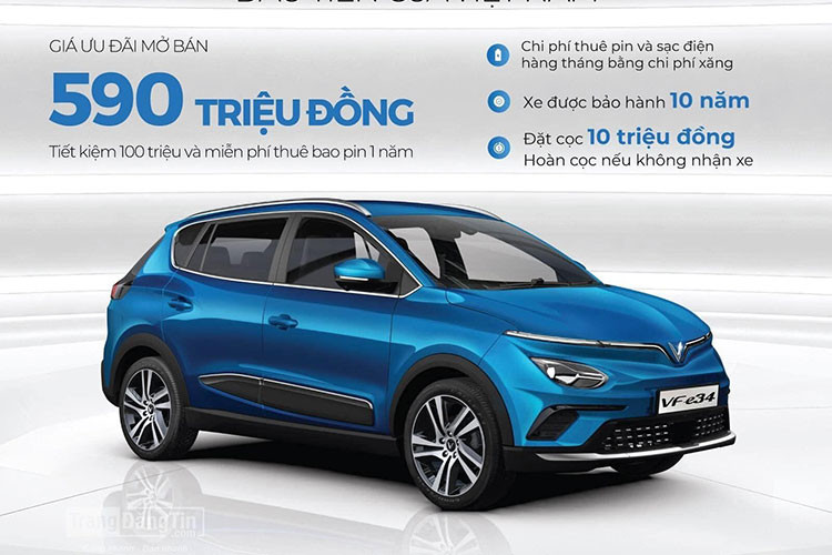 Mới đây, VinFast vừa thông báo đã nhận được hơn 25.000 lượt đơn đặt trước cho VF e34, một bằng chứng cho thấy sức hút rất lớn của mẫu ô tô điện thương hiệu Việt. Thành công này đạt được nhờ hàng loạt những ưu đãi hấp dẫn đến từ thương hiệu xe VinFast.