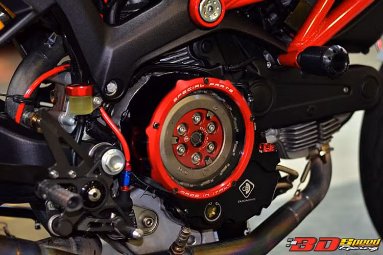Bộ nồi trong suốt Ducabike made in Italy., pen đạp Brembo Racing GP, bộ số gãy Rizoma...