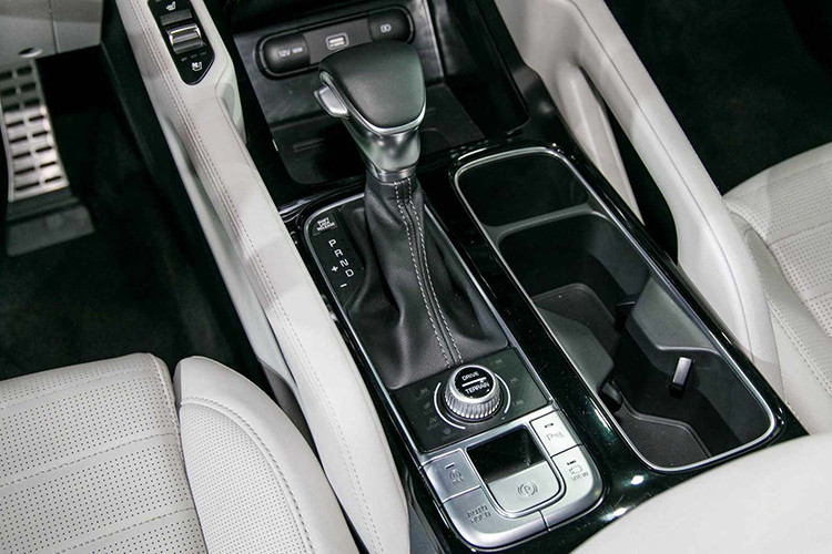 Dưới nắp ca-pô Kia Telluride hoàn toàn mới là khối động cơ xăng V6 3.8L GDi sản sinh công suất tối đa 291hp@ 6.000 v/p và mô-men xoắn cực đại 355Nm có được từ 5.200v/p. Sức mạnh được truyền xuống bốn bánh (AWD) thông qua hộp số tự động 8 cấp (8AT). Động cơ này có sức mạnh tương tự “người anh em” Hyundai Palisade.