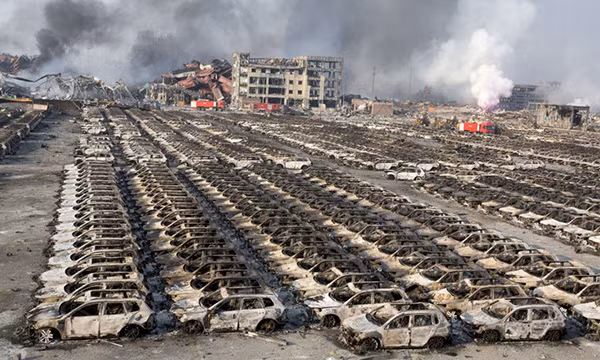 Jaguar Land Rover mat gan 6000 xe sau vu no Thien Tan