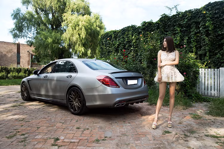 Vốn đã sở hữu thiết kế rất hấp dẫn, S63 AMG lại có vẻ ngoài trở nên mạnh mẽ và thể thao hơn khi được chủ xe trang bị cho bộ mâm "thửa riêng" với mặt mâm màu vàng dạng cánh hoa đa chấu khiến nó càng mang đậm vẻ sang trọng nhưng cũng không kém phần mạnh mẽ.