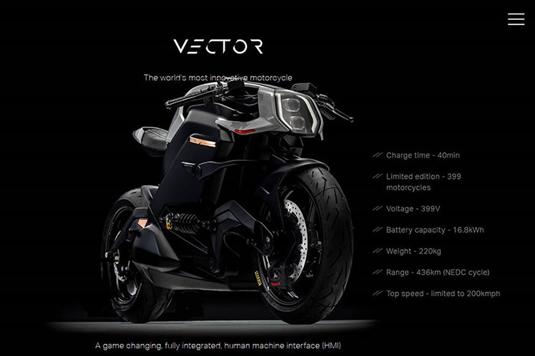 Giá bán siêu môtô Arc Vector khởi điểm từ 90.000 Euro, (khoảng 2,37 tỷ đồng), ngang ngửa với giá của một chiếc Porsche Panamera và cao hơn giá một chiếc BMW X7. Theo nhà sản xuất cho biết, mẫu xe này sẽ được sản xuất giới hạn trên toàn thế giới với số lượng chỉ 399 chiếc.