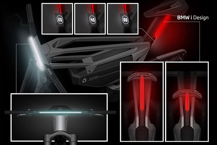 Để hoàn thành đúng chức năng của một mẫu xe đạp điện, BMW i Vision Amby được trang bị hệ thống trợ lực điện ở cả 2 bàn đạp. Chúng sử dụng một mô-tơ với pin 2.000 Wh, cho phép hoạt động trong phạm vi từ 75 - 300 km/h, tuỳ từng chế độ lái.