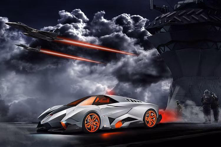  Lamborghini Egoista được thiết kế bởi Walter de Silva - Giám đốc thiết kế của Volkswagen - tập đoàn mẹ của Lamborghini.