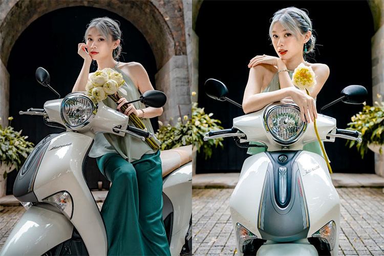 Ngam Yamaha Janus cung Ly Pham hoa minh vao mua thu Ha Noi