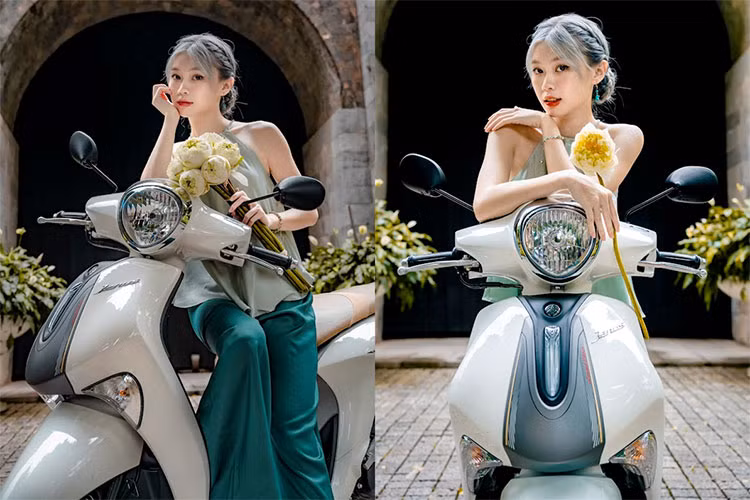 Ngam Yamaha Janus cung Ly Pham hoa minh vao mua thu Ha Noi