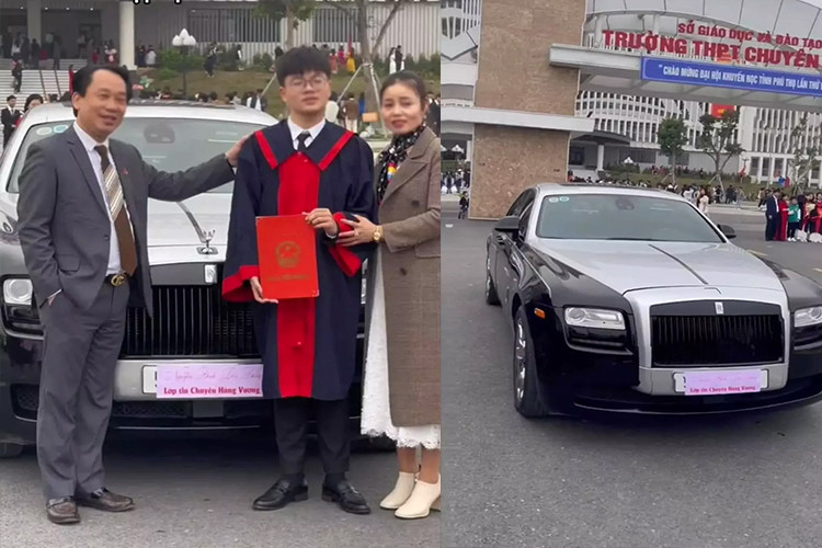 Thuc hu chuyen dai gia Phu Tho tang Rolls-Royce Ghost lam qua tot nghiep-Hinh-2