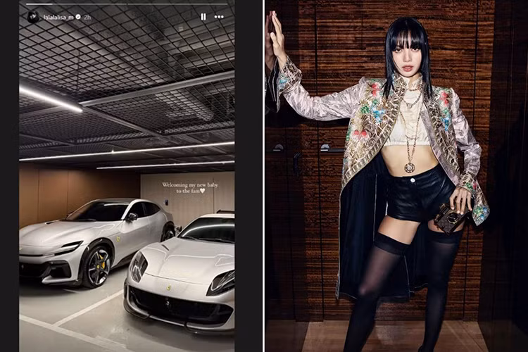 Trên trang cá nhân, Lisa của nhóm nhạc BlackPink đình đám Hàn Quốc mới đây đã chia sẻ hình ảnh garage với một mẫu xe Ferrari mới, kèm theo dòng ghi chú "Welcoming my new baby to the fam", nghĩa là "Chào mừng em bé mới của tôi đến với gia đình".
