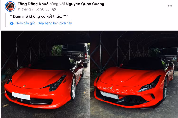 Mới đây, tay chơi xe 9X chia sẻ hình ảnh 2 chiếc siêu xe Ferrari đỏ rực đang có mặt trong garage xe của mình đã nhận được sự quan tâm không nhỏ của giới mê xe trong nước. Lý do là ngoài xe 458 Italia đã quá quen thuộc, chiếc siêu xe Ferrari F8 Tributo là một ẩn số và nhiều người còn đồn rằng chủ nhân McLaren 720S độ N-Largo mới mua.
