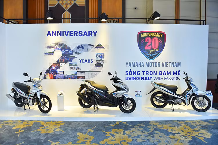 Thương hiệu xe máy Yamaha vừa chính thức tổ chức Lễ kỷ niệm 20 năm thành lập công ty của mình tại Việt Nam. Yamaha Motor Việt Nam được thành lập vào ngày 24/01/1998, đến ngày 02/10/1998 khởi công xây dựng nhà máy đầu tiên tại Sóc Sơn, Hà Nội .