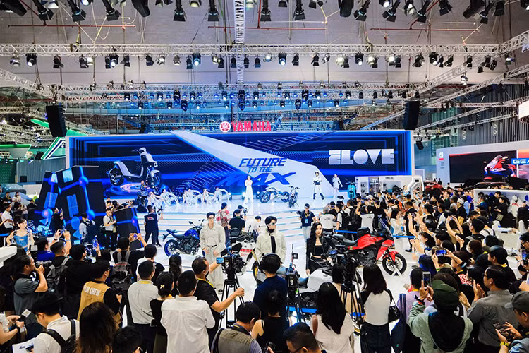 Dan xe may cua Yamaha Motor Viet Nam noi bat tai VMS 2024-Hinh-3