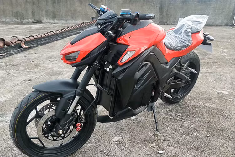 Tổng quan, chiếc xe điện được nhà sản xuất Trung Quốc nhái "sao y bản chính" với bộ vỏ cùng các đường nét cắt xẻ không lẫn vào đâu được. Không chỉ vậy, chiếc xe còn có Logo viết lái thành "Xawasaki" Z1000.