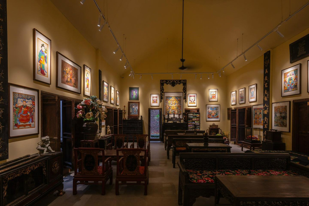 Bảo tàng của nghệ sĩ Xuân Hinh giống như một tác phẩm nghệ thuật đương đại, kết hợp kiến trúc truyền thống Bắc Bộ và sáng tạo trong bài trí không gian. Ảnh: FB Xuân Hinh