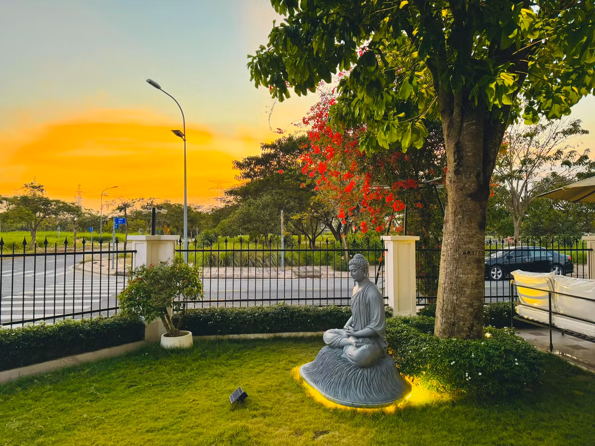 Góc vườn an yên tĩnh có khiến gia chủ lắng nghe từng chiếc lá rơi. Ảnh: FB Nguyễn Quốc Trường