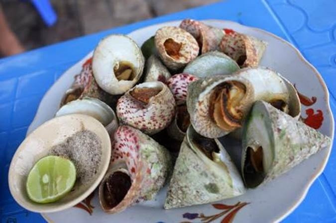 Ốc vú nàng được ưa chuộng bởi thịt chắc, thơm ngọt, giòn sần sật. Ảnh: Ninhthuantourism