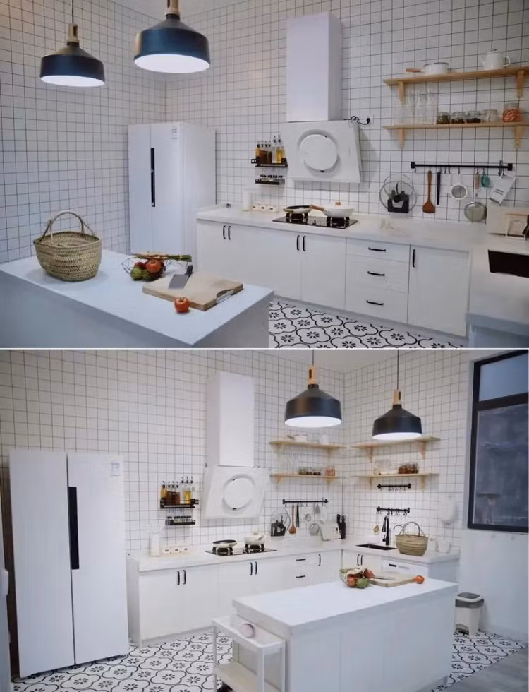 Thay vào đó là khu vực bếp và ăn uống mở, một phòng đa năng, phòng ngủ cho người lớn tuổi và một phòng vệ sinh chung. Ảnh: Sohu