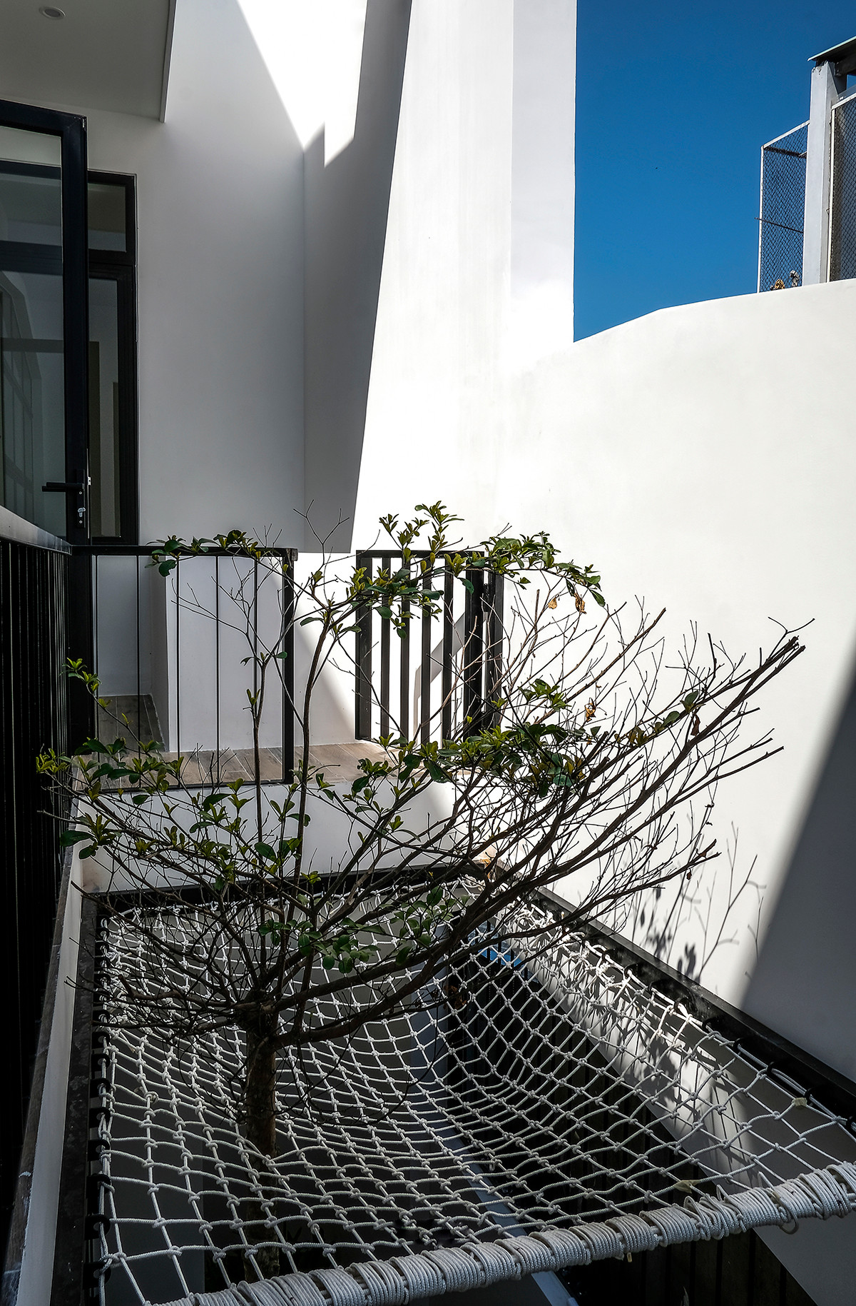 Khoảng sân kết hợp giếng trời tạo sự thông thoáng. Ảnh: Nguyên Đinh