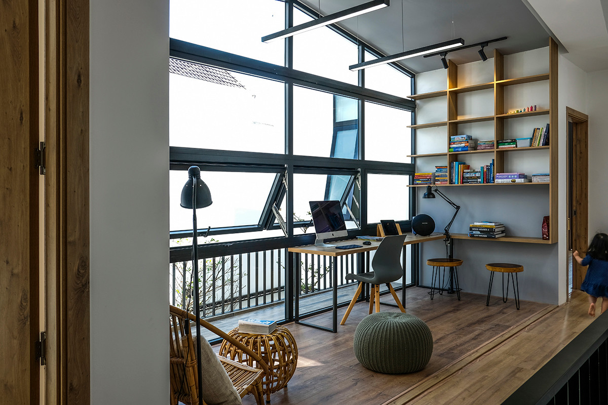 Vật liệu cũng được chọn lọc một cách tinh giản, nhưng vẫn tạo được điểm nhấn cho tổng thể ngôi nhà. Ảnh: Nguyên Đinh