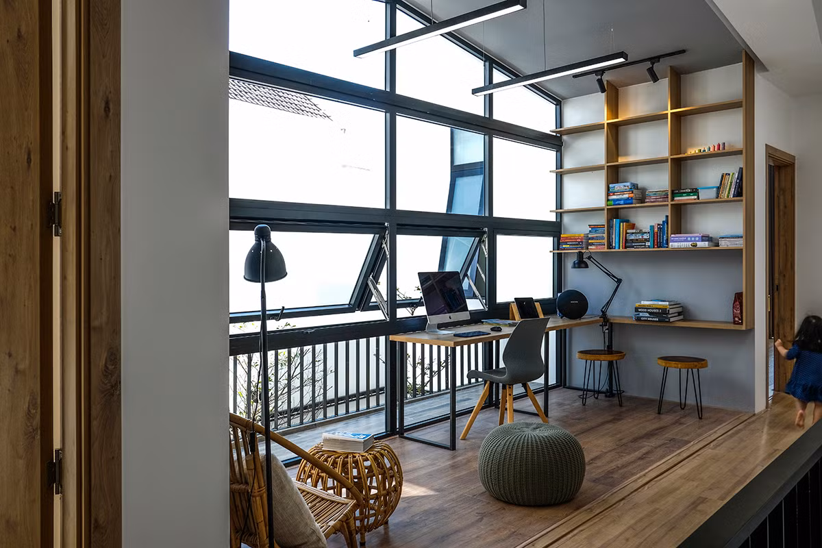 Vật liệu cũng được chọn lọc một cách tinh giản, nhưng vẫn tạo được điểm nhấn cho tổng thể ngôi nhà. Ảnh: Nguyên Đinh