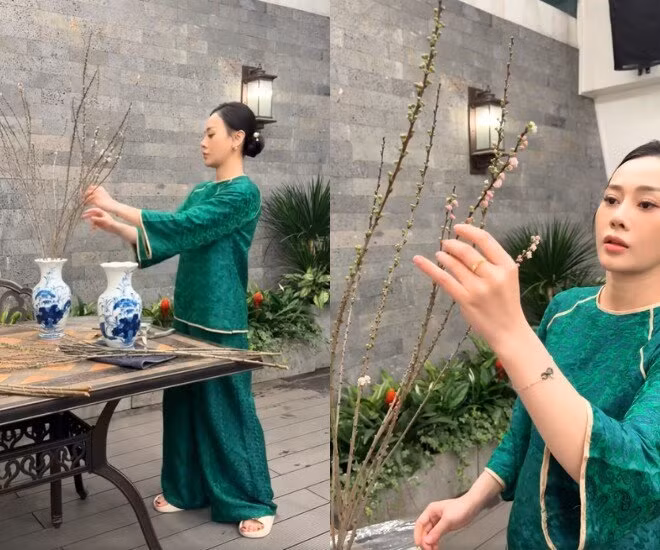 Mới đây, Phương Oanh đăng tải video chia sẻ quá trình mua sắm chuẩn bị cho việc đón năm mới. Đây là năm đầu tiên vợ chồng Phương Oanh đón Tết cùng hai thành viên mới. Ảnh chụp màn hình