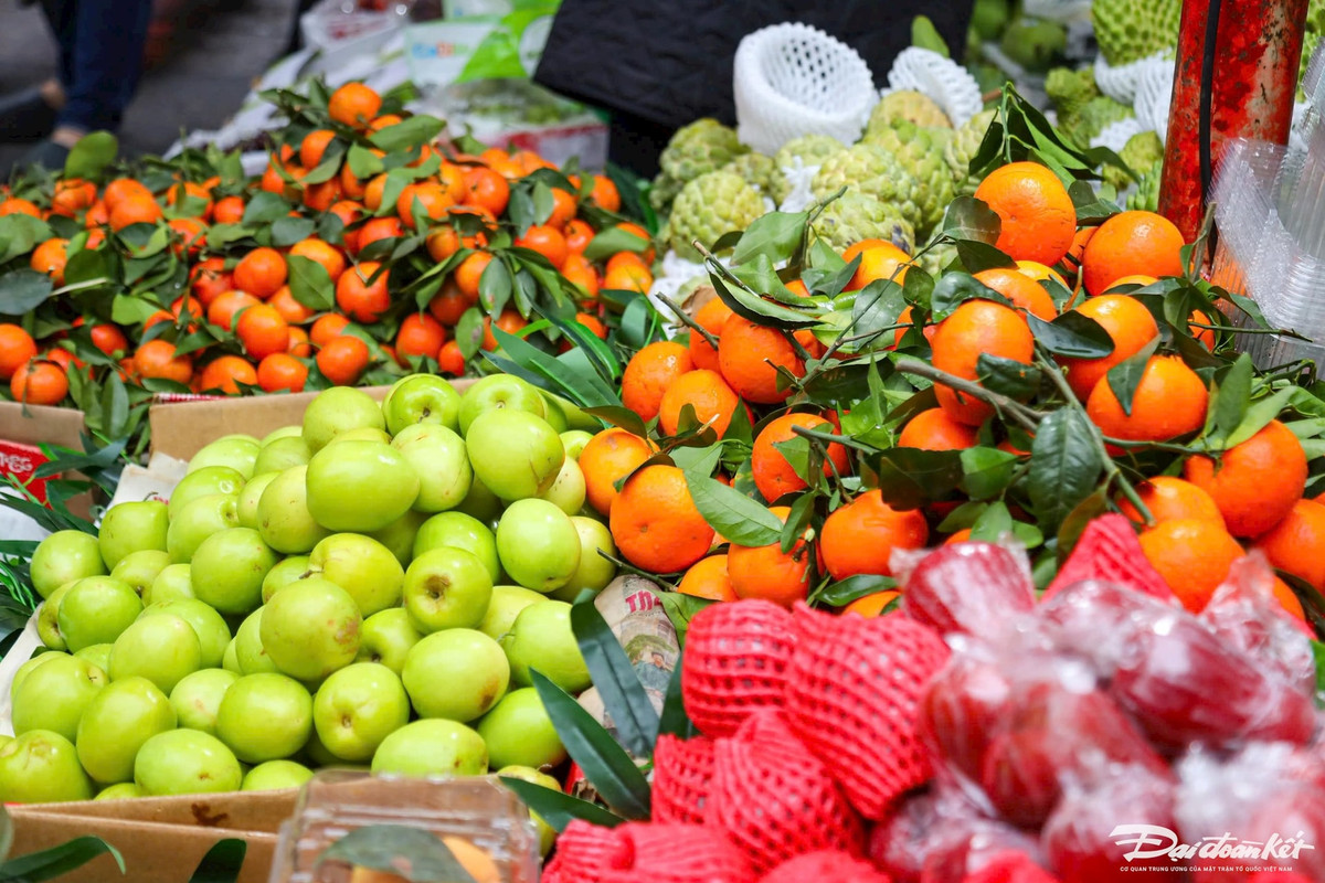 Dưa hấu có giá từ 15.000 - 25.000 đồng/kg, thanh long giá 45.000 - 50.000 đồng/kg, xoài cát giá 50.000 - 60.000 đồng/kg, cam đường từ 50.000 - 80.000 đồng/kg, táo từ 35.000 - 50.000 đồng/kg