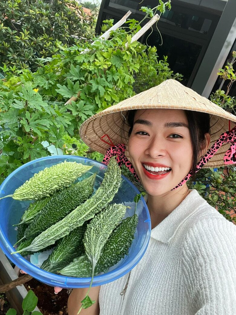 Mỗi lần khoe khu vườn, Diệp Bảo Ngọc đều chia sẻ đầy trìu mến cho từng loại cây, thể hiện rõ tình cảm cô dành cho góc nhỏ này. Ảnh: FBNV