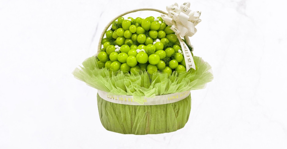 Giống nho này là sự lai tạo giữa nho mẫu đơn (nho sữa) và nhân sâm núi Hàn Quốc. Ảnh: Farmers Market