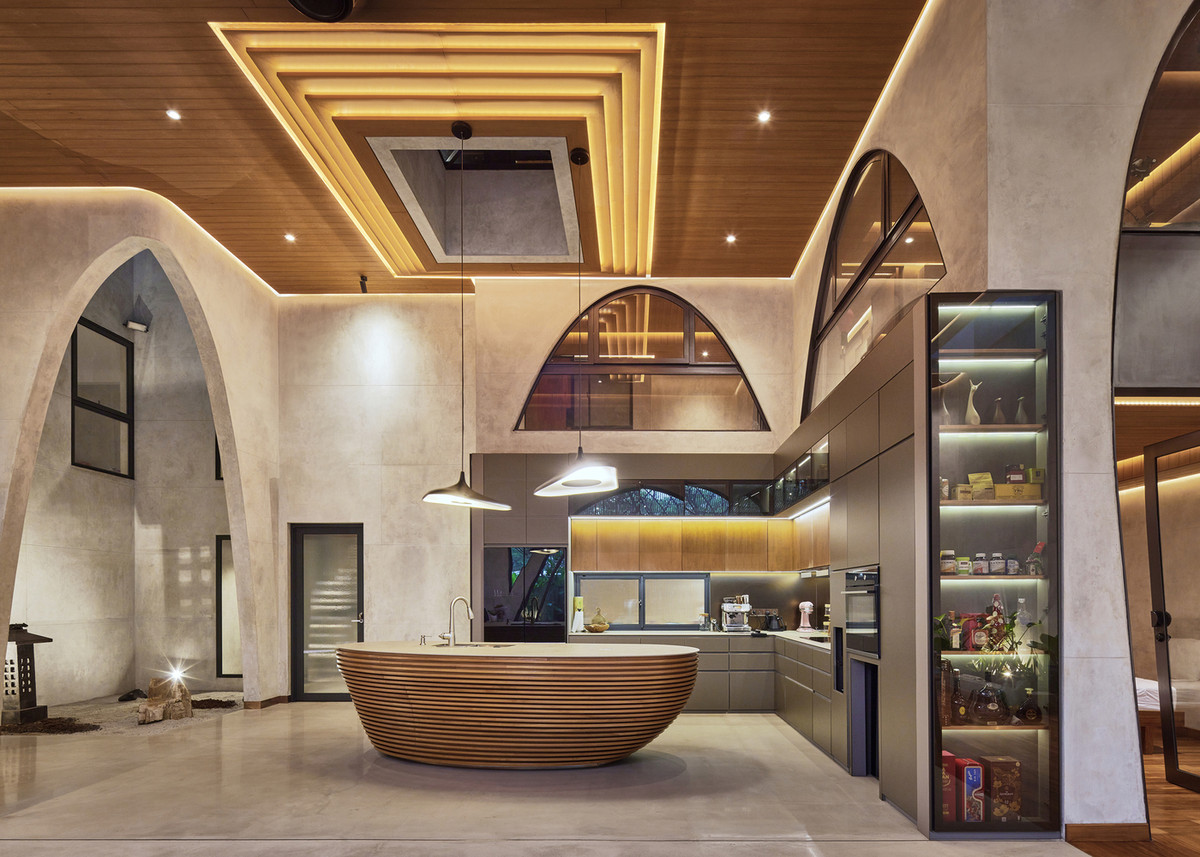 Phòng bếp hiện đại và sang trọng. Ảnh: KIE Arch