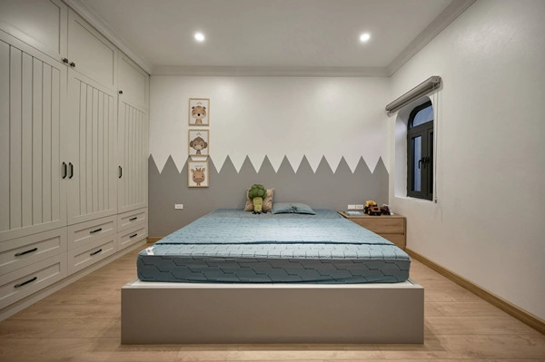 Phòng ngủ cho con mang nét tinh nghịch, sinh động. Ảnh: Wuyhoang