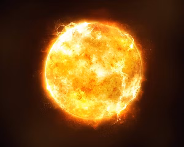 Một cuộc kiểm tra cẩn thận quang phổ của Mặt Trời cho thấy, khoảng 6 phần mười tỷ (0,0000000006) khối lượng của Mặt Trời bao gồm các nguyên tử vàng. Ảnh: Goldavenue