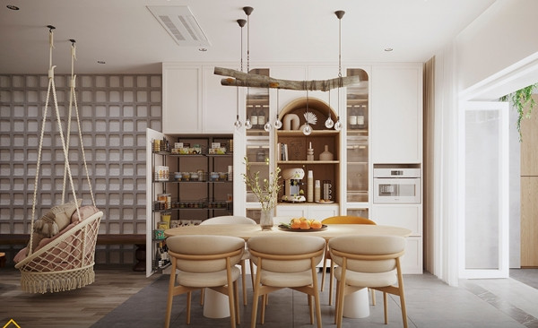 Bên ngoài hiện đại nhưng nội thất lại mang phong cách thô mộc chủ đạo theo sở thích của gia chủ. Ảnh: SBS House