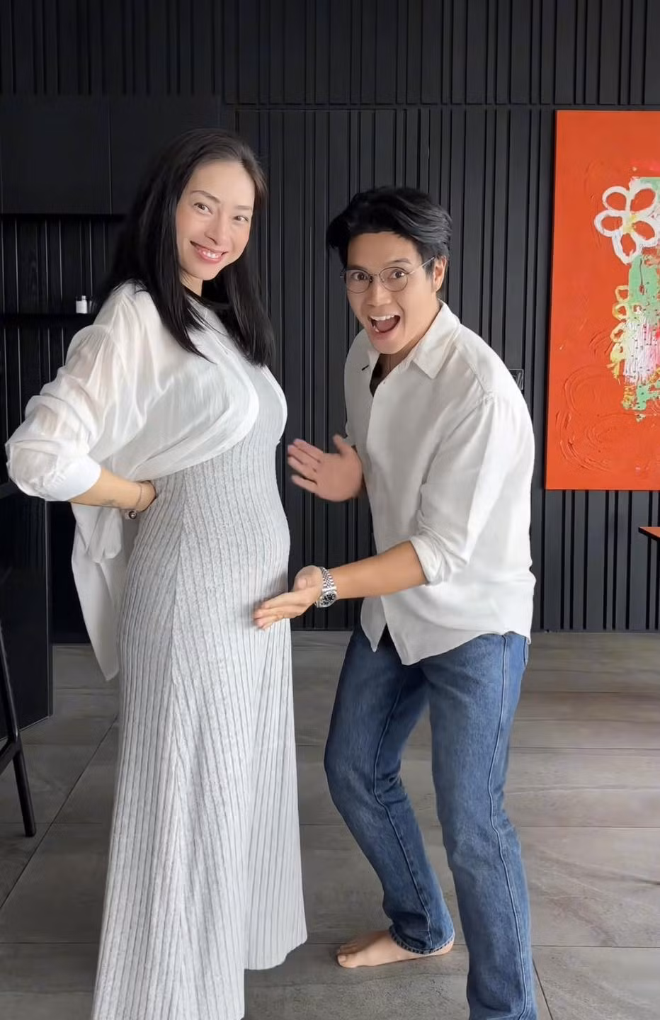 3 năm sau ngày về chung một nhà với Huy Trần, Ngô Thanh Vân chính thức công khai mang thai con đầu lòng trên trang cá nhân. Ảnh: FBNV