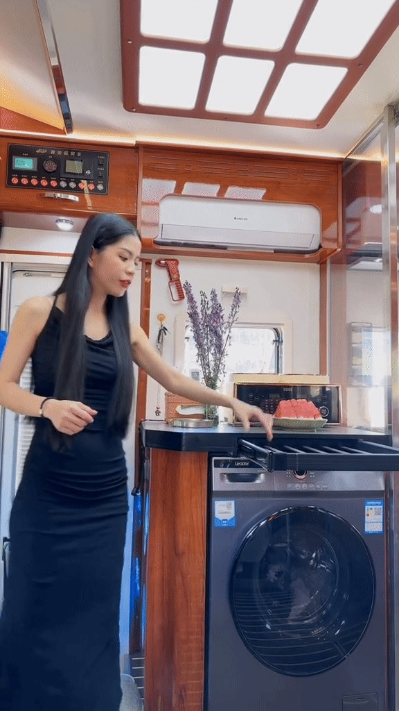 Máy giặt có chức năng làm khô đồ trực tiếp. Ảnh chụp màn hình