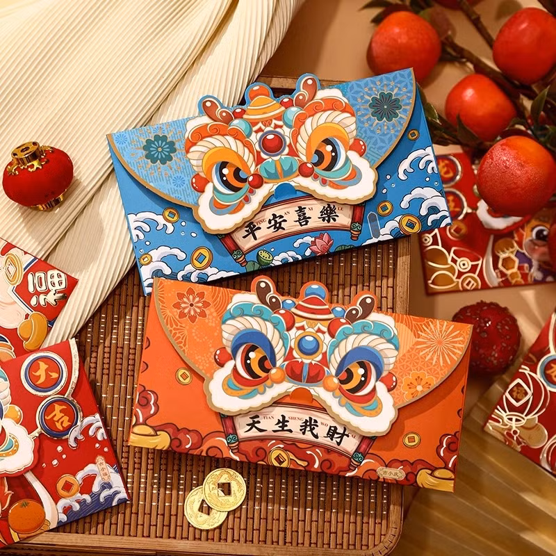 Khác với những mẫu bao lì xì truyền thống đơn giản, phong bao lì xì kiểu phong thư 3D có sự phức tạp trong từng chi tiết. Các nếp gấp được tính toán kỹ lưỡng, tạo hiệu ứng 3D nổi bật. Ảnh: Facebook