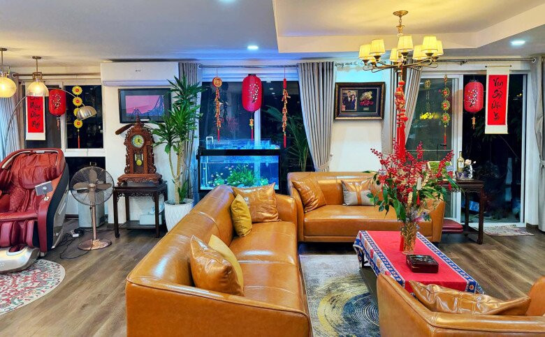 Từng góc nhỏ trong căn hộ của MC Nguyên Khang đều được chăm chút tỉ mỉ, tạo bầu không khí Tết rộn ràng và ấm cúng. Ảnh: FB Nguyên Khang