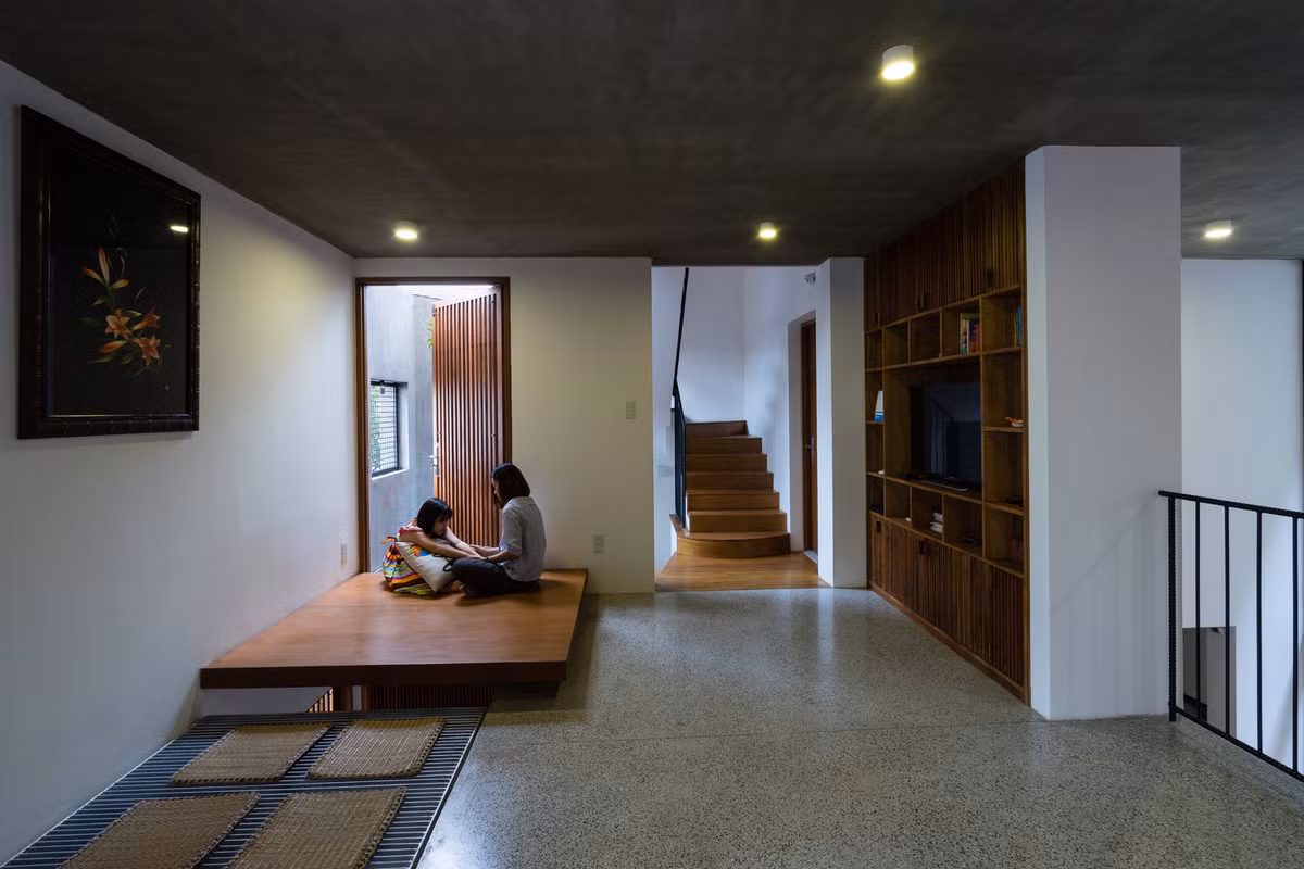 Để mở rộng tối đa không gian riêng cho mỗi căn phòng, các vật dụng đều được tiết chế tối đa. Ảnh: Archdaily