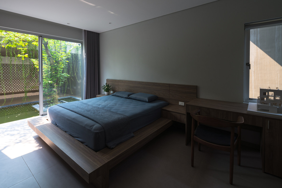 Hai khối nhà khác bao gồm phòng ngủ và các phòng chức năng khác. Ảnh: Triệu Chiến