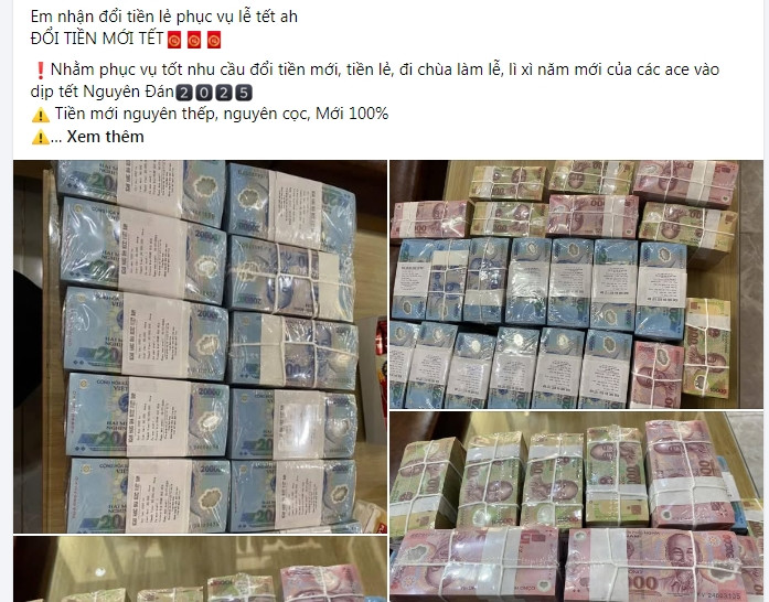 Doi tien moi dip Tet: Coi chung “tien mat tat mang“