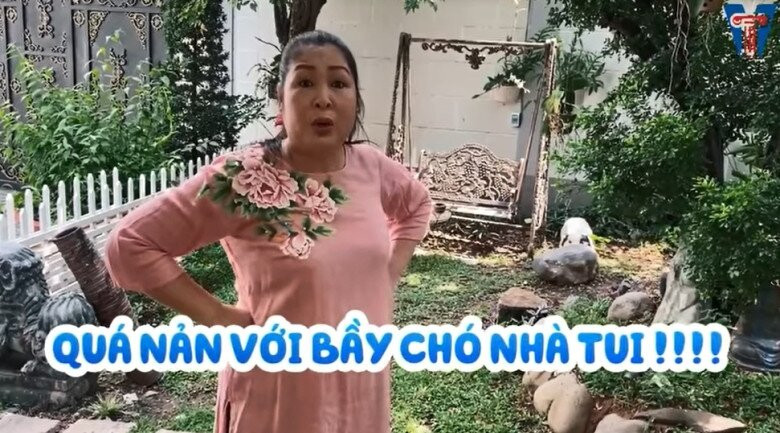 Ngoài cây ăn trái, nghệ sĩ Hồng Vân còn nuôi cả đàn cho tinh nghịch. Ảnh chụp màn hình