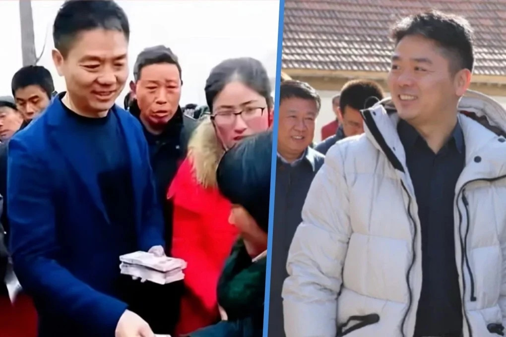 Khi Lưu Cường Đông đỗ đại học, cả làng quyên góp được 500 nhân dân tệ (1,7 triệu đồng) làm lộ phí lên trường nhập học. Tình cảm này của bà con khiến vị đại gia khắc ghi trong lòng và mong muốn đền đáp khi có cơ hội. Ảnh: SCMP