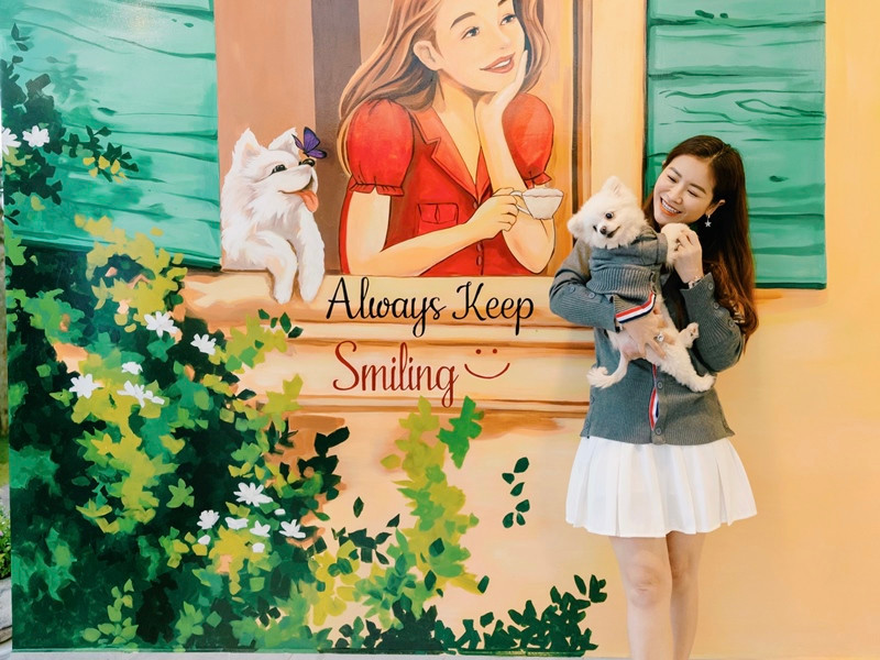 Kiều Linh mãn nguyện vì hoàn thành ước mơ có cơ ngơi đúng sở thích, tính cách của bản thân. Ảnh: FBNV